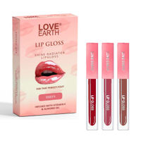 Love Earth Liquid Lip Gloss Deeps - Pack of 3