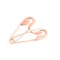 Gorgio Professional Multipurpose Rose Gold Safety Pins GP0095 Pack of 20 (Colour & Shape May Vary)