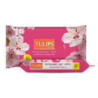 Tulips Refreshing Wet Wipes European Japanese Cherry Fragrance