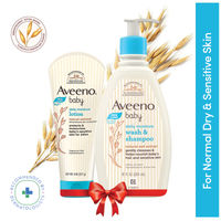 Aveeno Baby Daily Moisturizing Lotion & Wash Shampoo Combo | Dry, Itchy & Sensitive Skin