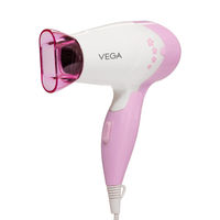VEGA Insta Glam Foldable 1000 Watts Hair Dryer with 2 Heat/Speed Settings, VHDH-20, (Made in India)