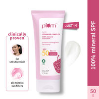 Plum Ceramide & Oat Mineral Sunscreen SPF 50 PA+++ Protects Skin Barrier, For Dry ToNormalSkin