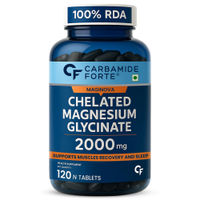 Carbamide Forte Chelated Magnesium Glycinate 2000mg, Muscle Recovery & Better Sleep, Veg Tablets