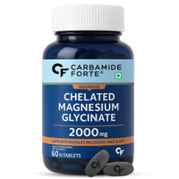 Carbamide Forte Chelated Magnesium Glycinate 2000mg, Muscle Recovery & Better Sleep, Veg Tablets