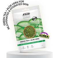 Nykaa Green Tea + Aloe Vera Sheet Mask For Hydrated Skin - Formulated in Korea - For All Skin Types
