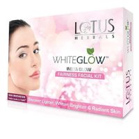 Lotus Herbals Whiteglow Insta Glow 4 IN 1 Facial Kit For Cleansing, Whitening And Smoothing Skin