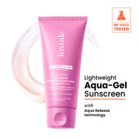 Foxtale SPF 50 Aqua-Gel Lightweight Sunscreen for Oily Skin, In-Vivo Tested PA++++, Matte Finish.