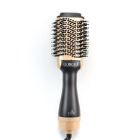 Gorgio Professional Gold Hot Air Blow Brush HDB06 3-in-1Hair Dryer Volumizer & Straightener Styler