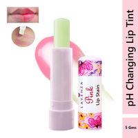 Lavenza 2-in-1 Pink Lipstain + Lip Balm, pH-Based Vegan Tint with Oils, Butters & Floral Waxes