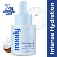 Moody 2% Hyaluronic & Peptides Face Serum for Intense Hydration & Plum Skin