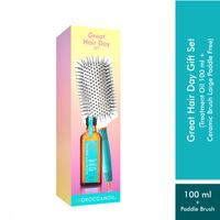 Moroccanoil Great Hair Day Set (Treatment + Ceramic Brush Large Paddle)