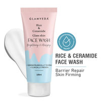 Glamveda Rice Water & Ceramide Glass Skin Brightening Face Wash