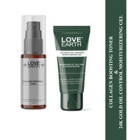 Love Earth Collagen Boosting Toner + 24k Gold Oil Moisturizing Gel