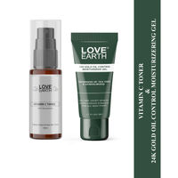 Love Earth Vitamin C Toner + 24k Gold Oil Moisturizing Gel
