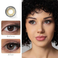 Optify Premium Colored Contact Lenses Zero Power - Grey
