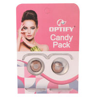 Optify Candy Pack Colored Contact Lenses Zero Power - Dark Brown