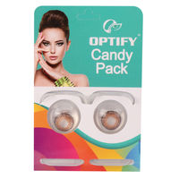 Optify Candy Pack Colored Contact Lenses Zero Power - Brown