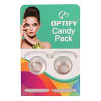 Optify Candy Pack Colored Contact Lenses Zero Power - Dark Brown