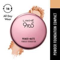 Lakme 9 to 5 Primer + Matte Powder Foundation Compact - Ivory Cream