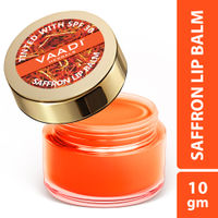Vaadi Herbals Tinted Saffron Lip Balm with SPF30 for Dry, Chapped & Sun Damaged Lips