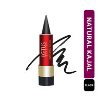 Lotus Make-Up Natural Kajal - Black NK04 With Almond Oil And 100% Natural Ingredients, Smudge Proof