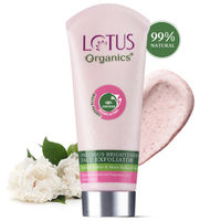 Lotus Organics Precious Brightening Face Exfoliator, White Peony,Gentle,Effective Organic Face Scrub