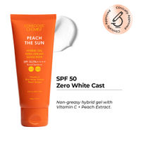 Conscious Chemist Peach Sunscreen SPF 50 PA++++ With Vitamin C And Rice Water Extract