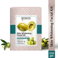 Richfeel Skin Whitening Facial Kit For Bright & Glowing Skin , Parlour Glow with Olive extracts