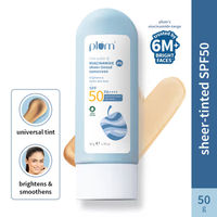 Plum Rice Water & 3% Niacinamide Sheer Tinted Sunscreen With SPF 50 PA++++, For Oily ToDrySkin