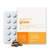 Pure Cure + Co. Glow Clear + Radiant Skin 60 Tablets