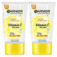Garnier Bright Complete Vitamin C Face Wash For Brighter Skin (Pack of 2) | 150gm Each