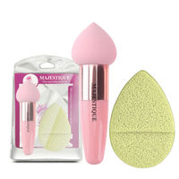 Majestique Facial Cleaning Sponge With Pointed Makeup Sponge - Color May Vary