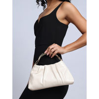 RSVP by Nykaa Fashion Off-White Metal Top Handle Clutch For Women-picture-25