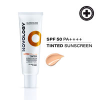 Novology SPF 50 PA++++ Tinted Sunscreen For Pigmentation, For All Skin Types, Natural Finish