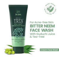Nat Habit Bitter Neem Face Wash (Cream) for Oily Skin, Acne and Pimple Care with Neem and Tea Tree