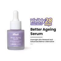 VILVAH Better Ageing Overnight Serum with BluePea Flower Extract, Bakuchiol, Ceramides & Peptides