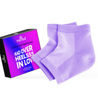 Matra Cotton Silicone Moisturising Gel Heel Socks for Cracked & Dry Heels Foot Care for Softer Feet