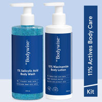 Be Bodywise Back Acne Kit - 1% Salicylic Acid Body Wash & 10% Niacinamide Body Lotion- For Soft Skin