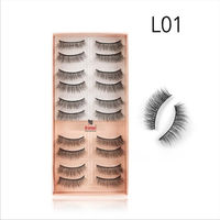 Bronson Professional Eyelash Set 3D False Long And Natural Eye Makeup No. L01