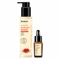 inatur Kumkumadi Facial Oil & Face Wash Combo, Brightening, Evens Tone, for All Skin Types