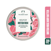 The Body Shop British Rose Body Butter, 96-Hour Moisture, Rose & Shea Butter Extract