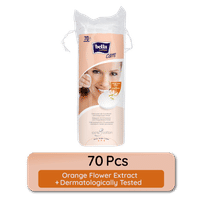 Bella Cotton Pads With D Panthenol & Orange Blossom Extracts, 100% Cotton, Double Sided