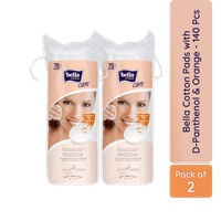 Bella Cotton Pads With D Panthenol&Orange Blossom Extracts,100% Cotton,Double Sided - Pack of 2