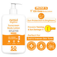 Aravi Organic Oil-Free SPF50+ Sunscreen Body Lotion With PA++++, Hyaluronic Acid & Niacinamide