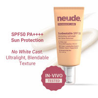 Neude Lightweight Gel Crème Sunscreen Spf50 + Pa++++ Uva/Uvb Protection, Oily Skin Friendly