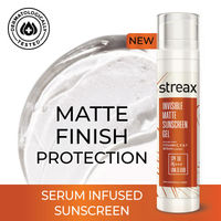 Streax Invisible Matte Gel Sunscreen SPF 50 Pa+++, For Glowing Skin, No White Cast & Non-Greasy