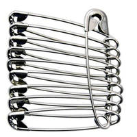 Gorgio Professional Multipurpose Safety Pins GP0041 Pack of 20 (Colour & Shape May Vary)