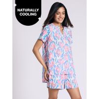 nykd by nykaa Nykd by NykaaBreezy Rayon Shorts Coord Set With Flattering High Low Hem Top Nys930 Pink Crab-picture-20