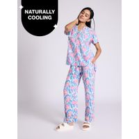 nykd by nykaa Nykd by NykaaBreezy Rayon Pyjama Coord Set With Flattering High Low Hem Top Nys933 Pink Crab-picture-48
