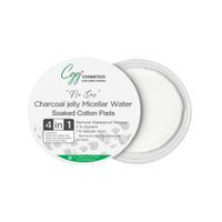 CGG Cosmetics no sus Charcoal Jelly Micellar Water Soaked Cotton Pads Waterproof Makeup